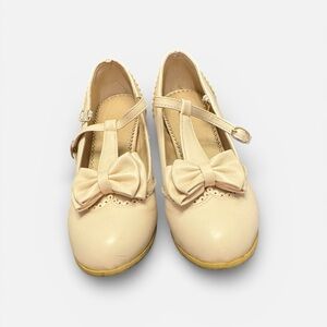 Cream Bow Mary Jane Heels | Vintage Inspired Coquette Shoes